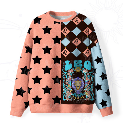 Purplehecate Leo Spirit Zodiac Fuzzy Ugly Sweatshirt