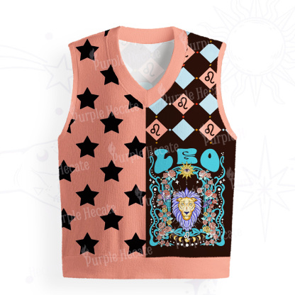 Purplehecate Leo Spirit Zodiac Ugly Sweater Vest