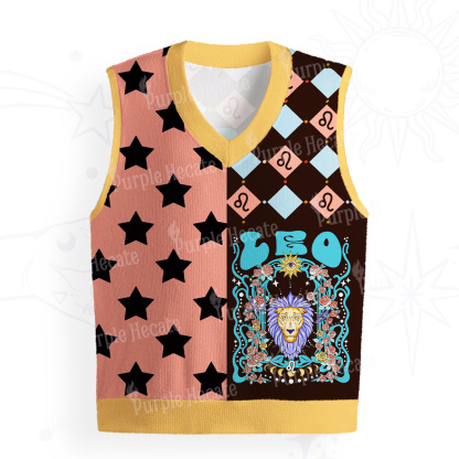 Purplehecate Leo Spirit Zodiac Ugly Sweater Vest