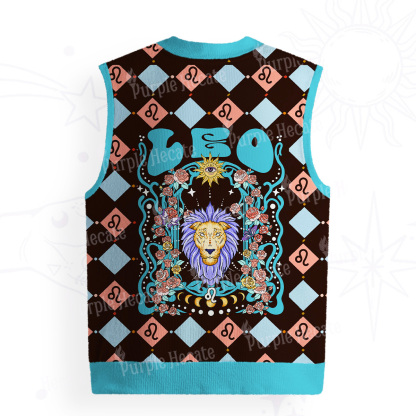 Purplehecate Leo Spirit Zodiac Ugly Sweater Vest