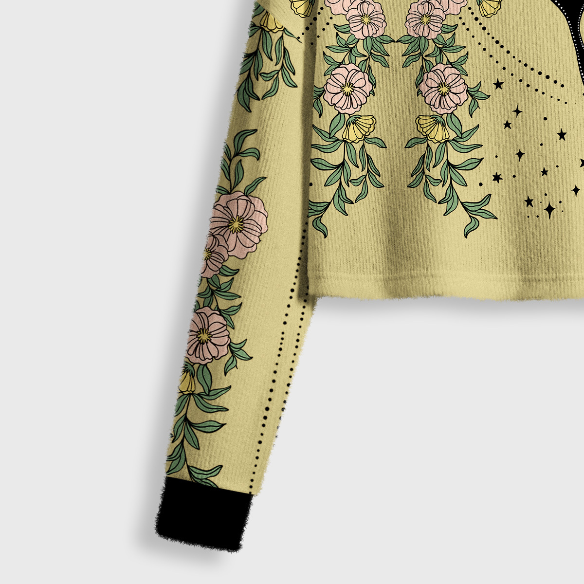 Purplehecate Magical Soul Crop Fuzzy Ugly Sweatshirt