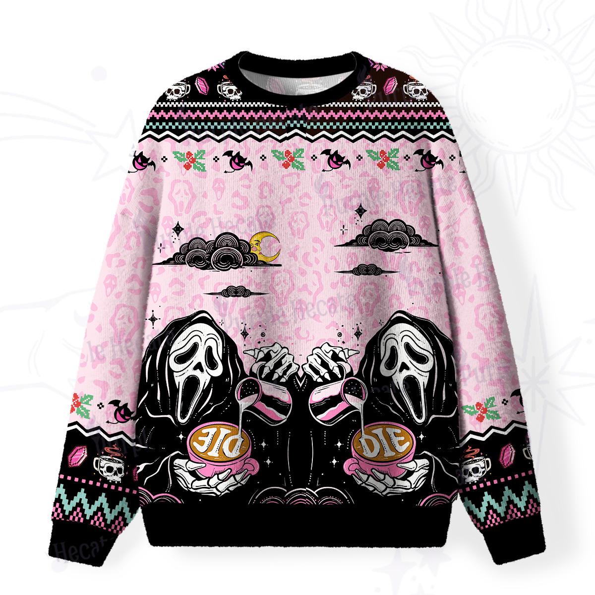 Purplehecate The You Can Learn Latte Art Fuzzy Ugly Sweatshirt