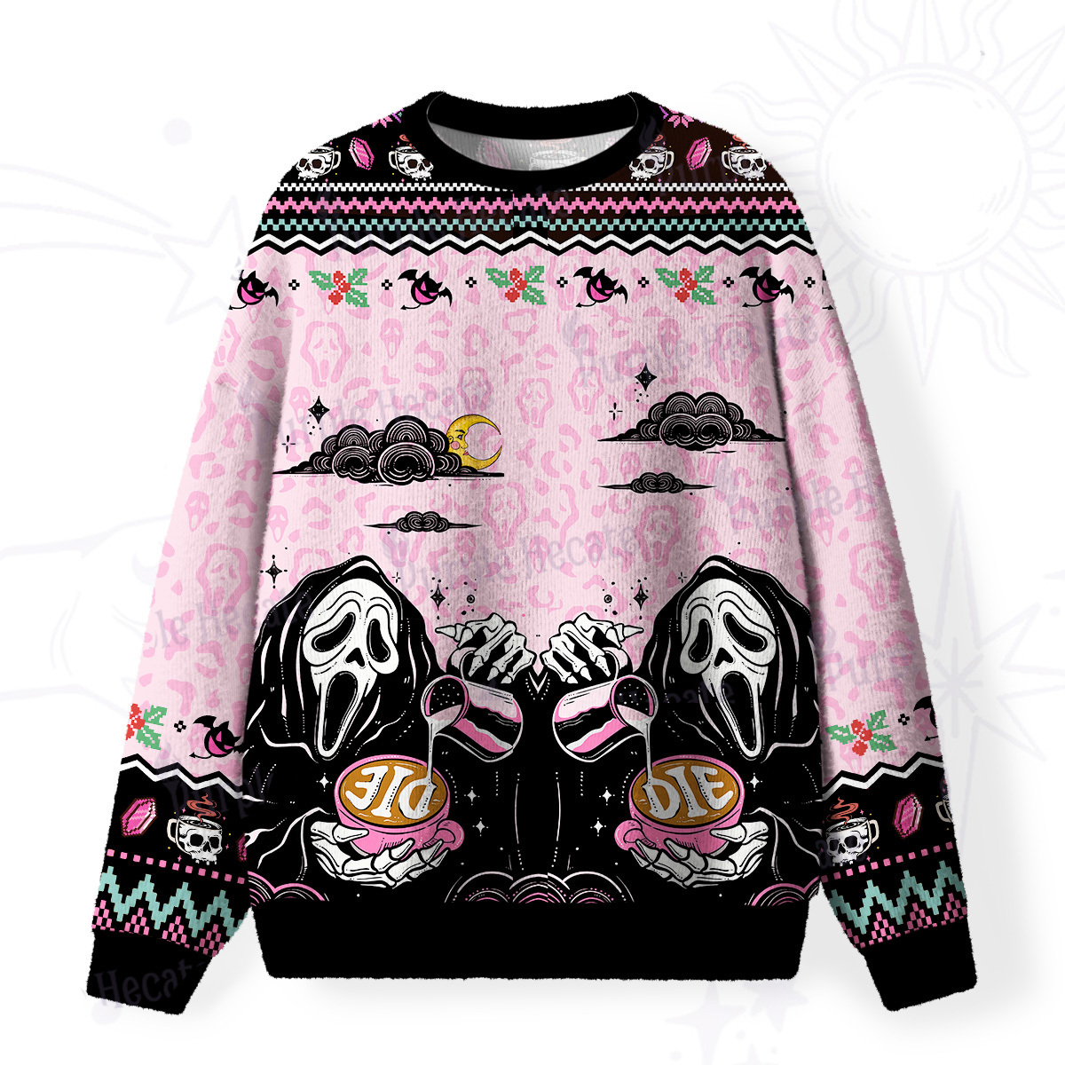 Purplehecate The You Can Learn Latte Art Fuzzy Ugly Sweatshirt