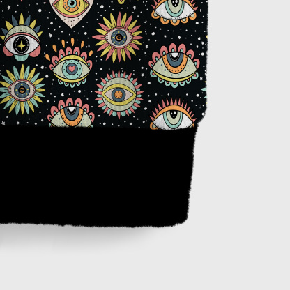 Purplehecate Mystical Evil Eye Pattern Ugly Sweater Vest