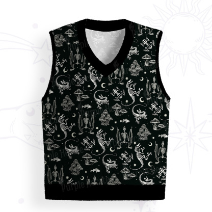 Purplehecate Prehistoric Fantasy Ugly Sweater Vest