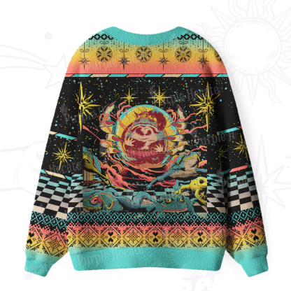 Purplehecate Psychedelic Attack Ugly Cardigan Sweaters