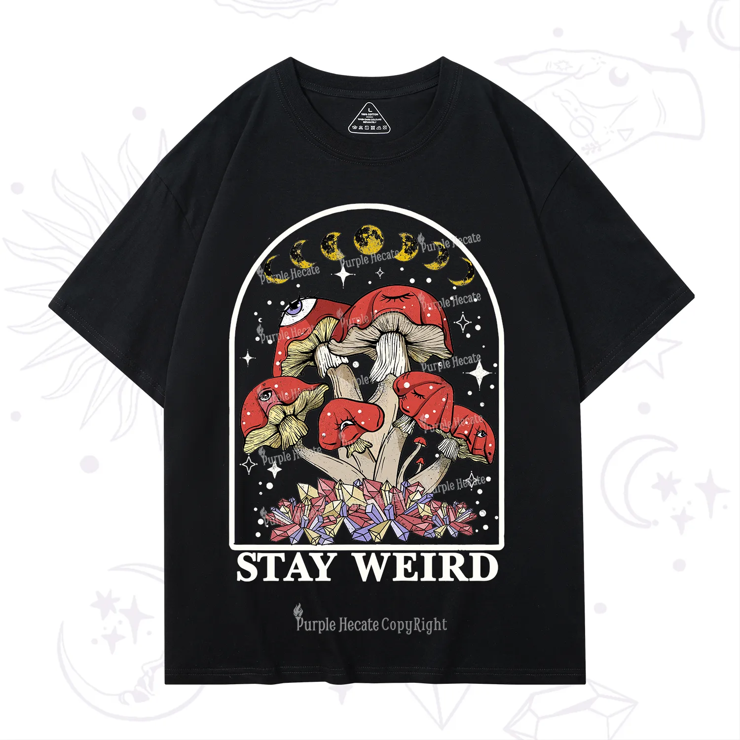 Purplehecate Stay Weird Mushroom T-Shirt