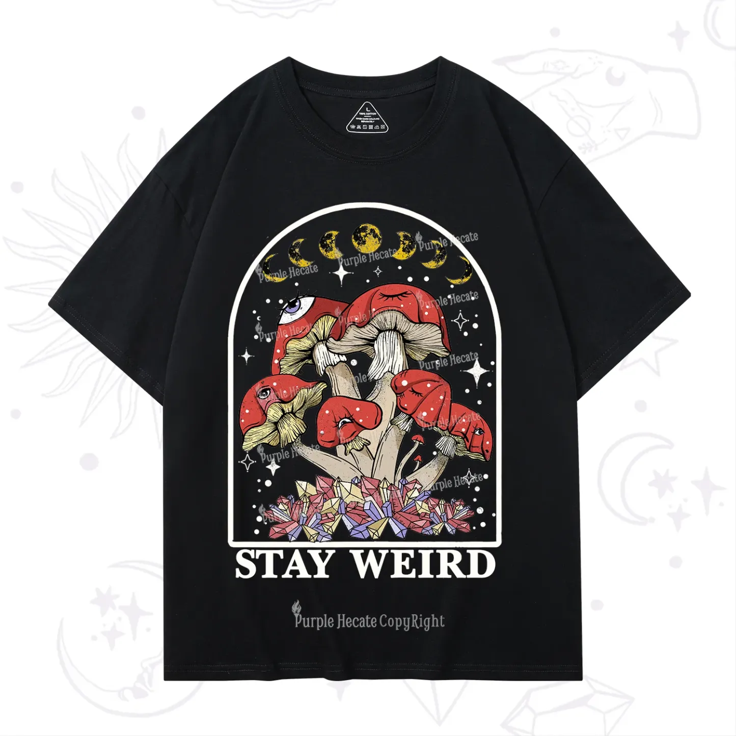 Purplehecate Stay Weird Mushroom T-Shirt