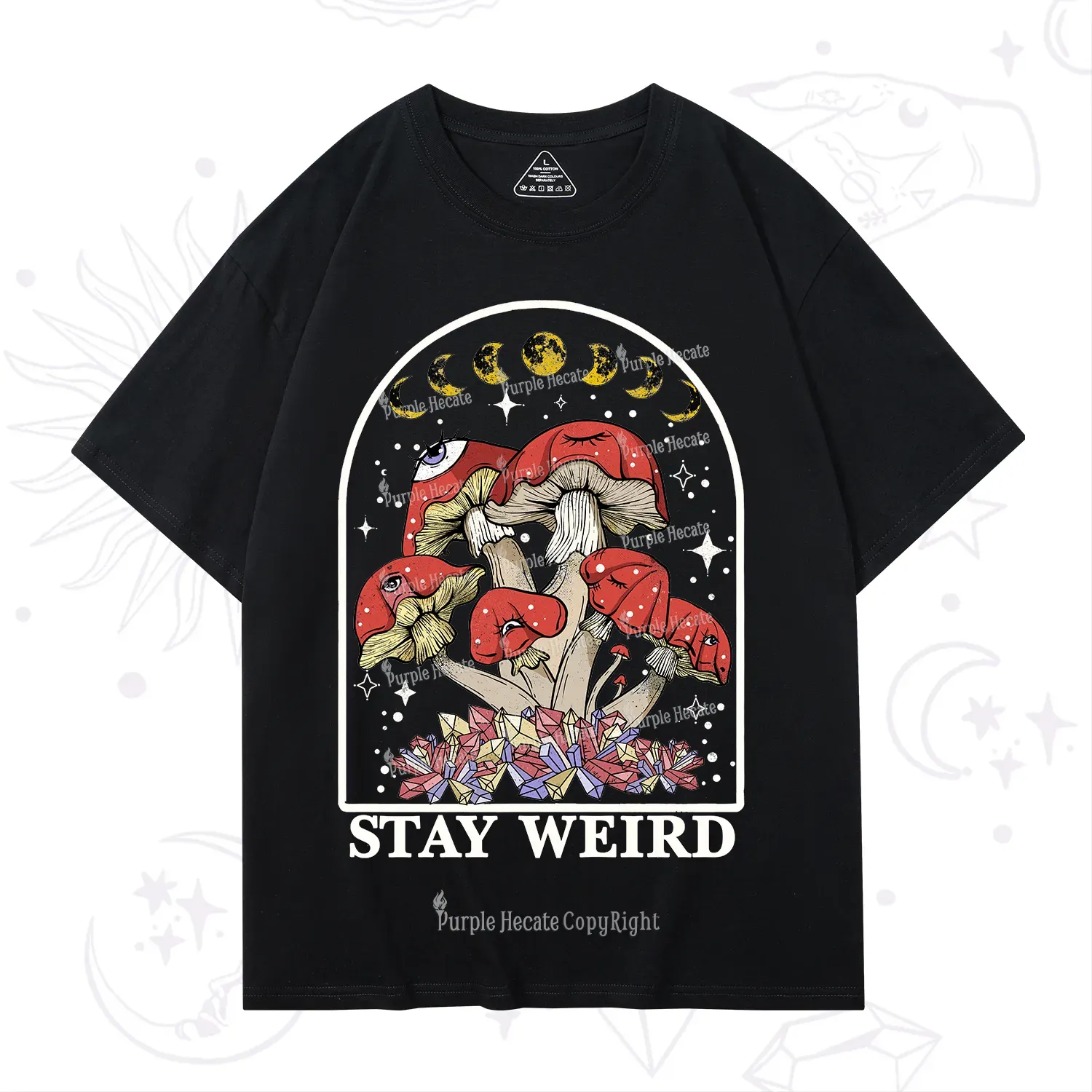Purplehecate Stay Weird Mushroom T-Shirt