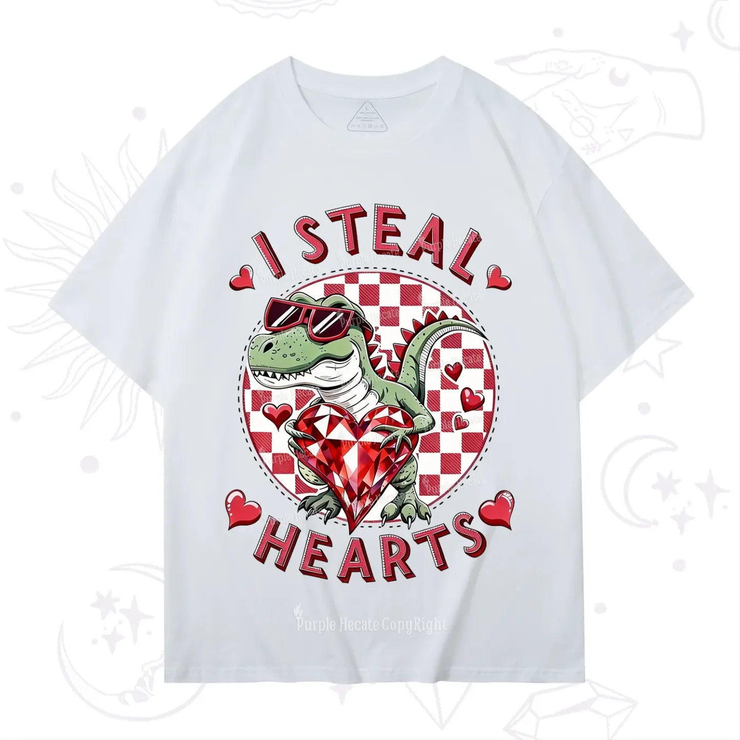 Purplehecate I Steal Hearts Valentine T-Shirt