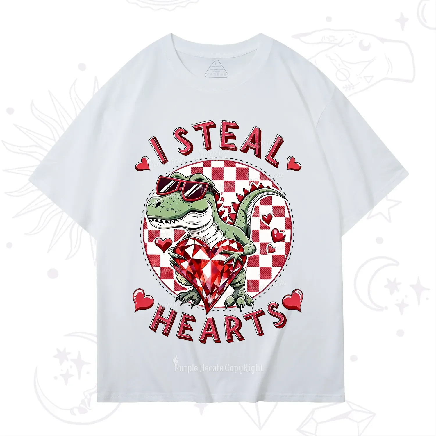 Purplehecate I Steal Hearts Valentine T-Shirt