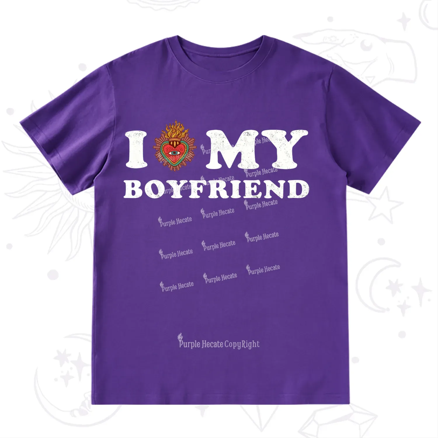 Purplehecate I Love My Boyfriend Valentine T-Shirt