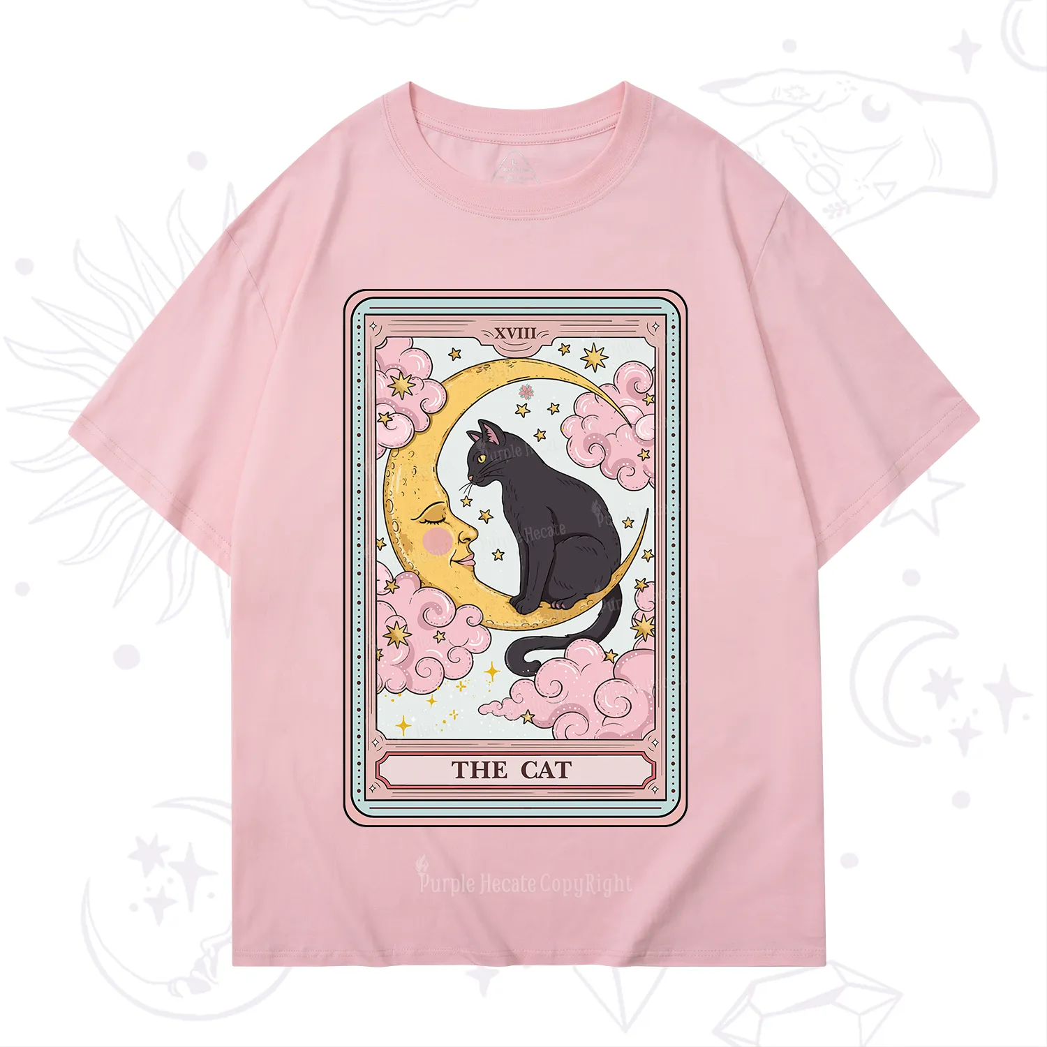 Purplehecate The Cat Tarot Card T-Shirt