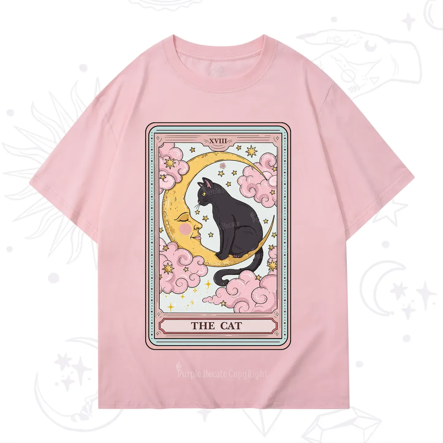 Purplehecate The Cat Tarot Card T-Shirt
