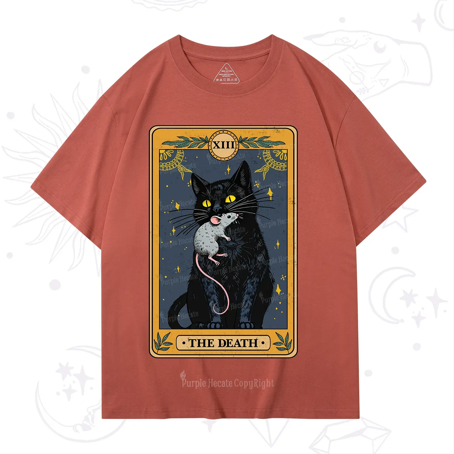 Purplehecate The Death Tarot Cat T-Shirt