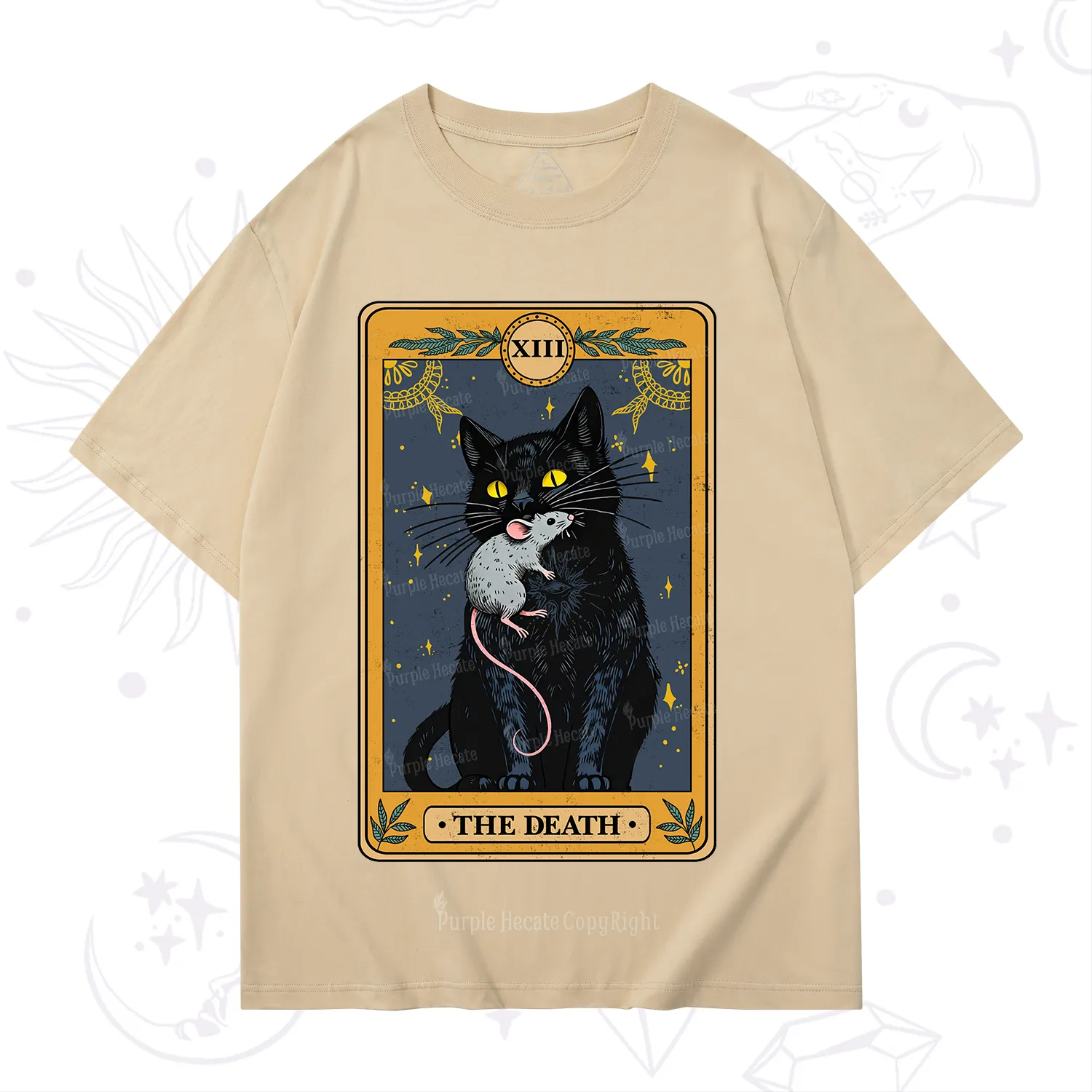 Purplehecate The Death Tarot Cat T-Shirt