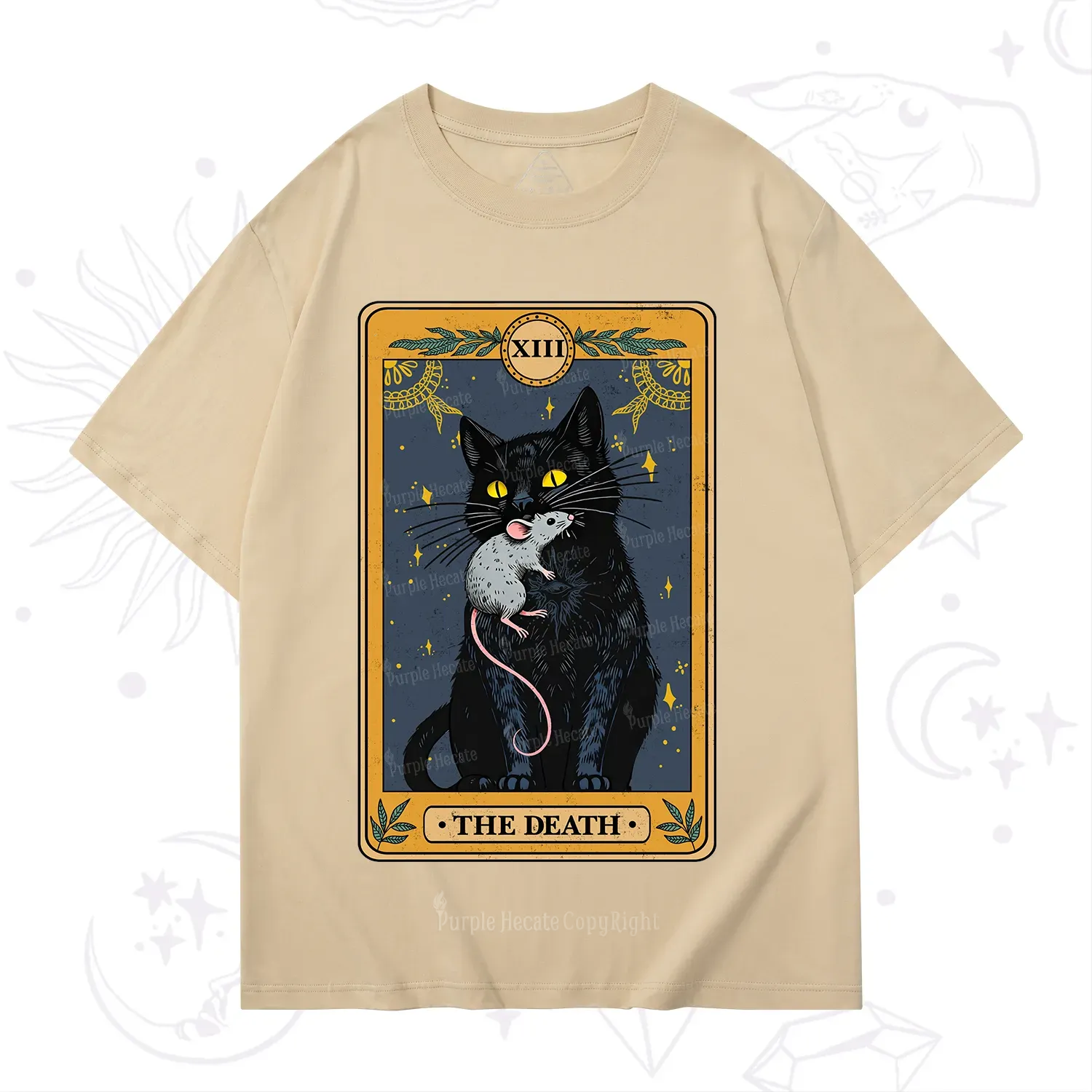Purplehecate The Death Tarot Cat T-Shirt