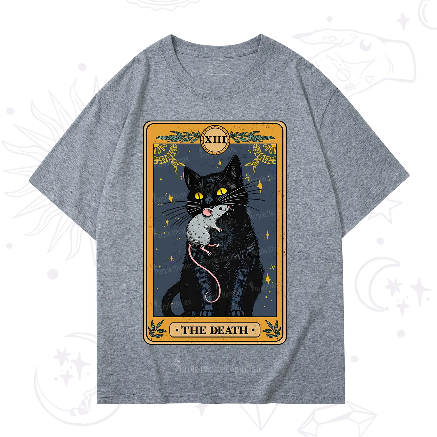 Purplehecate The Death Tarot Cat T-Shirt