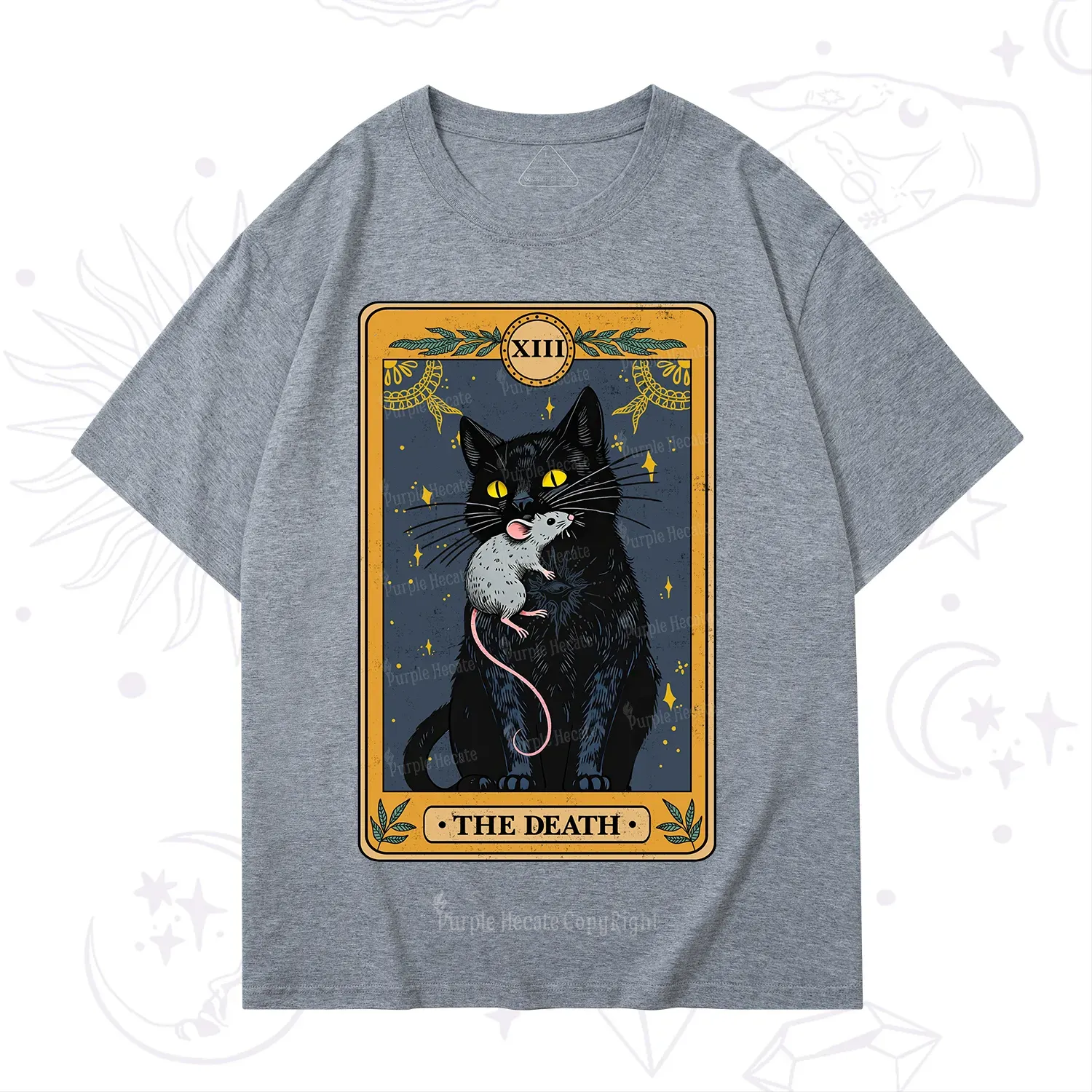Purplehecate The Death Tarot Cat T-Shirt