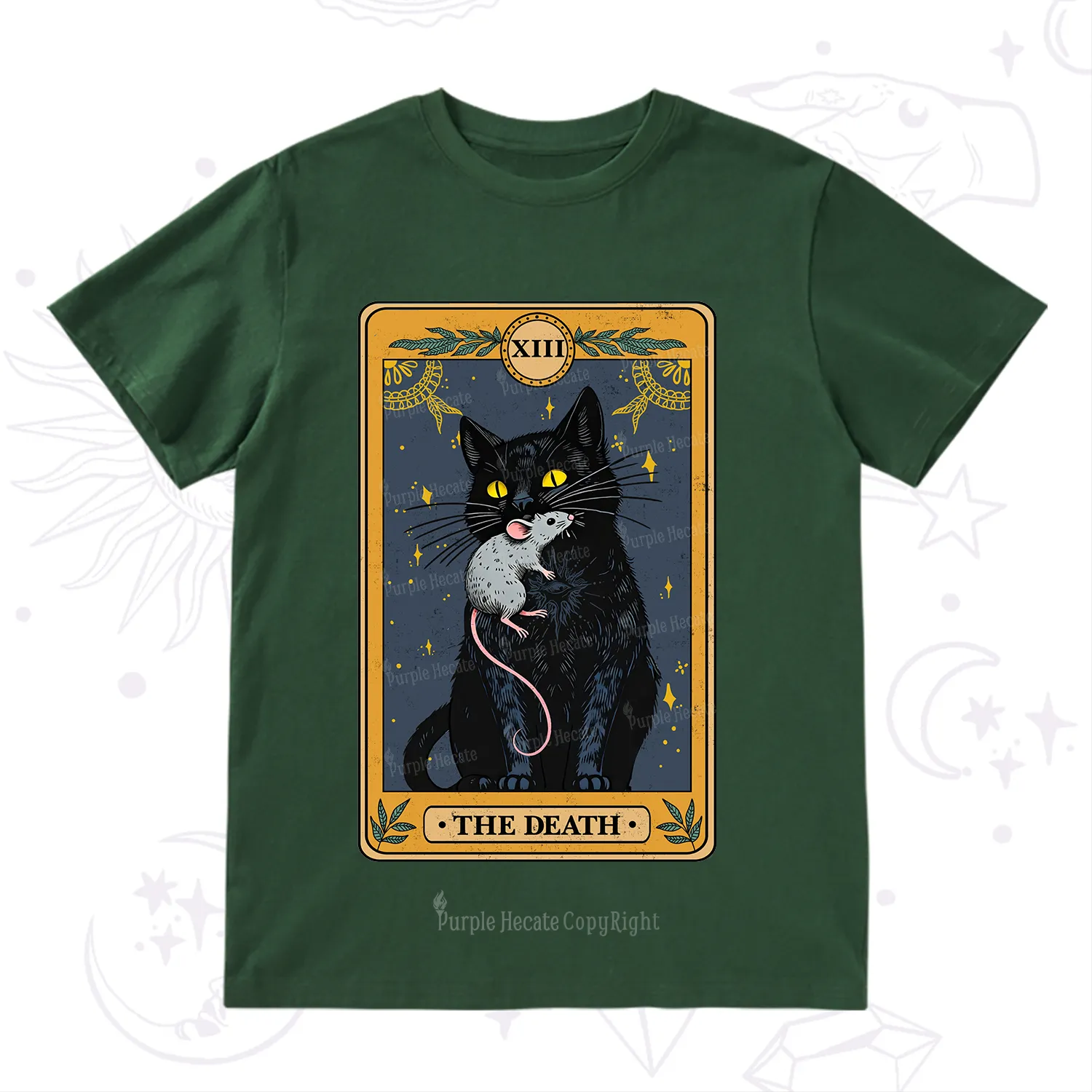Purplehecate The Death Tarot Cat T-Shirt