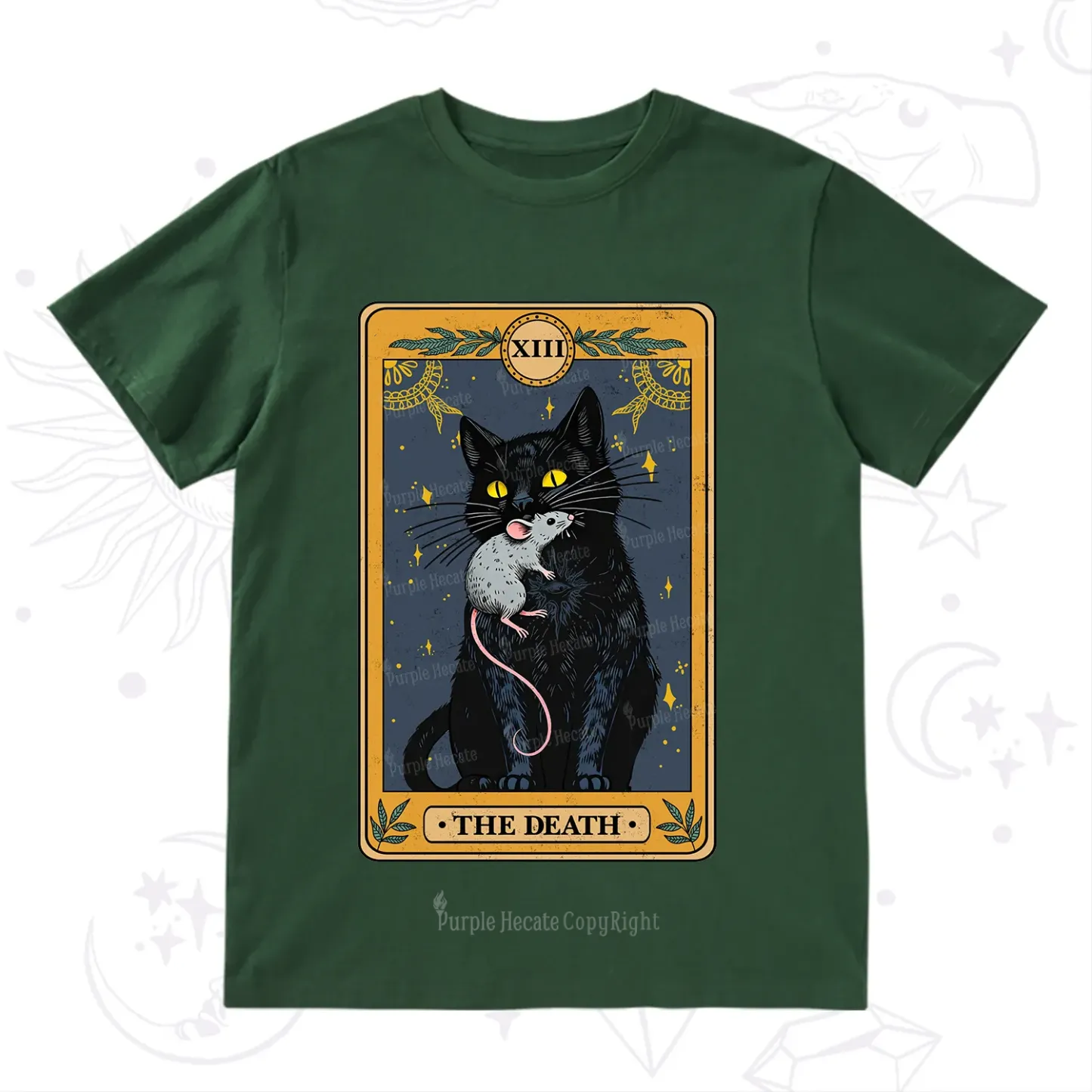 Purplehecate The Death Tarot Cat T-Shirt