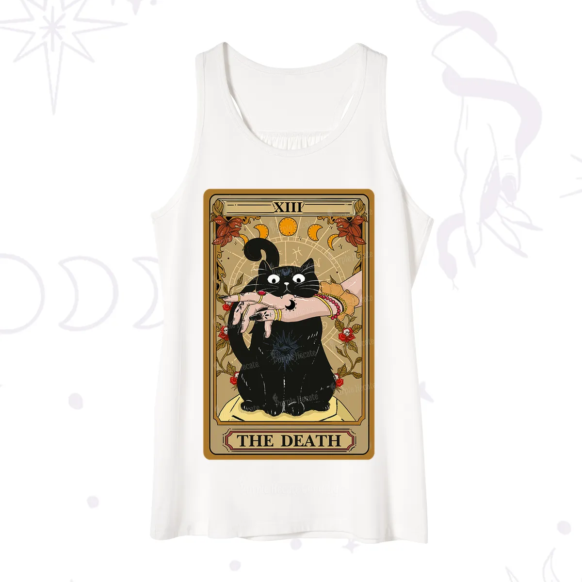 Purplehecate The Death Tarot Black Cat Tank