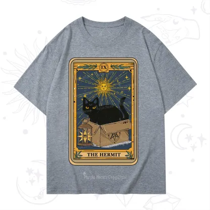 Purplehecate The Hermit Card Cat Lover T-Shirt