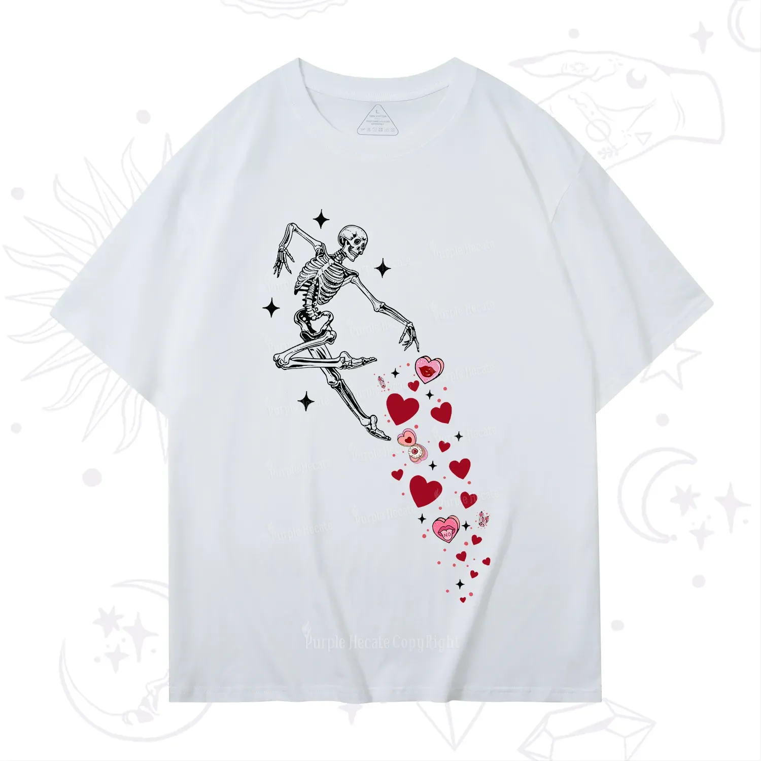 Purplehecate Dancing Skeleton of Love Valentine T-Shirt
