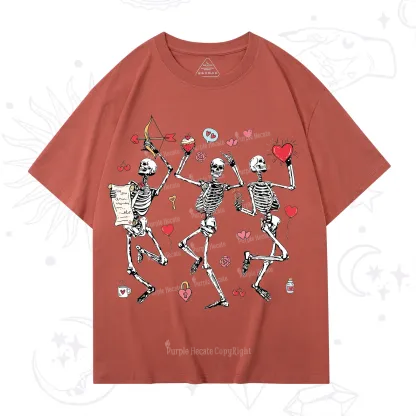 Purplehecate Skeleton Dancing Valentine T-Shirt
