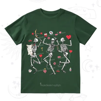 Purplehecate Skeleton Dancing Valentine T-Shirt