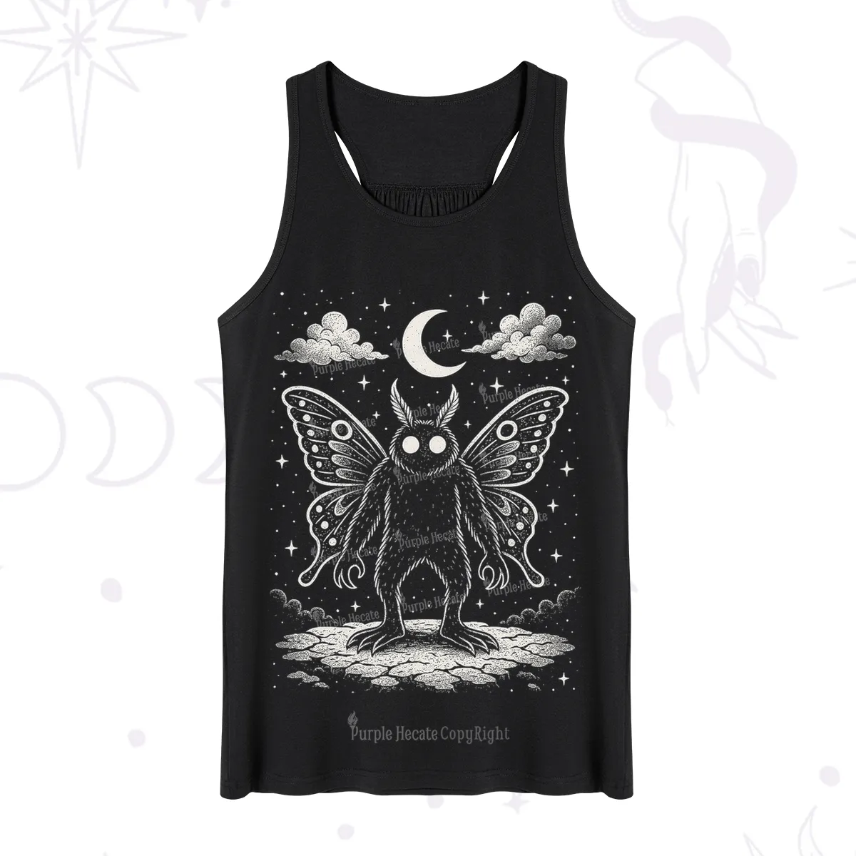 Purplehecate Celestial Cryptid Mothman Tank