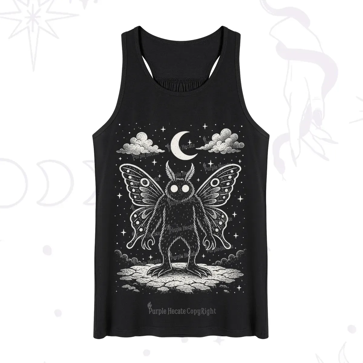 Purplehecate Celestial Cryptid Mothman Tank