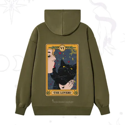 Purplehecate The Lovers Cat Tarot Hoodie