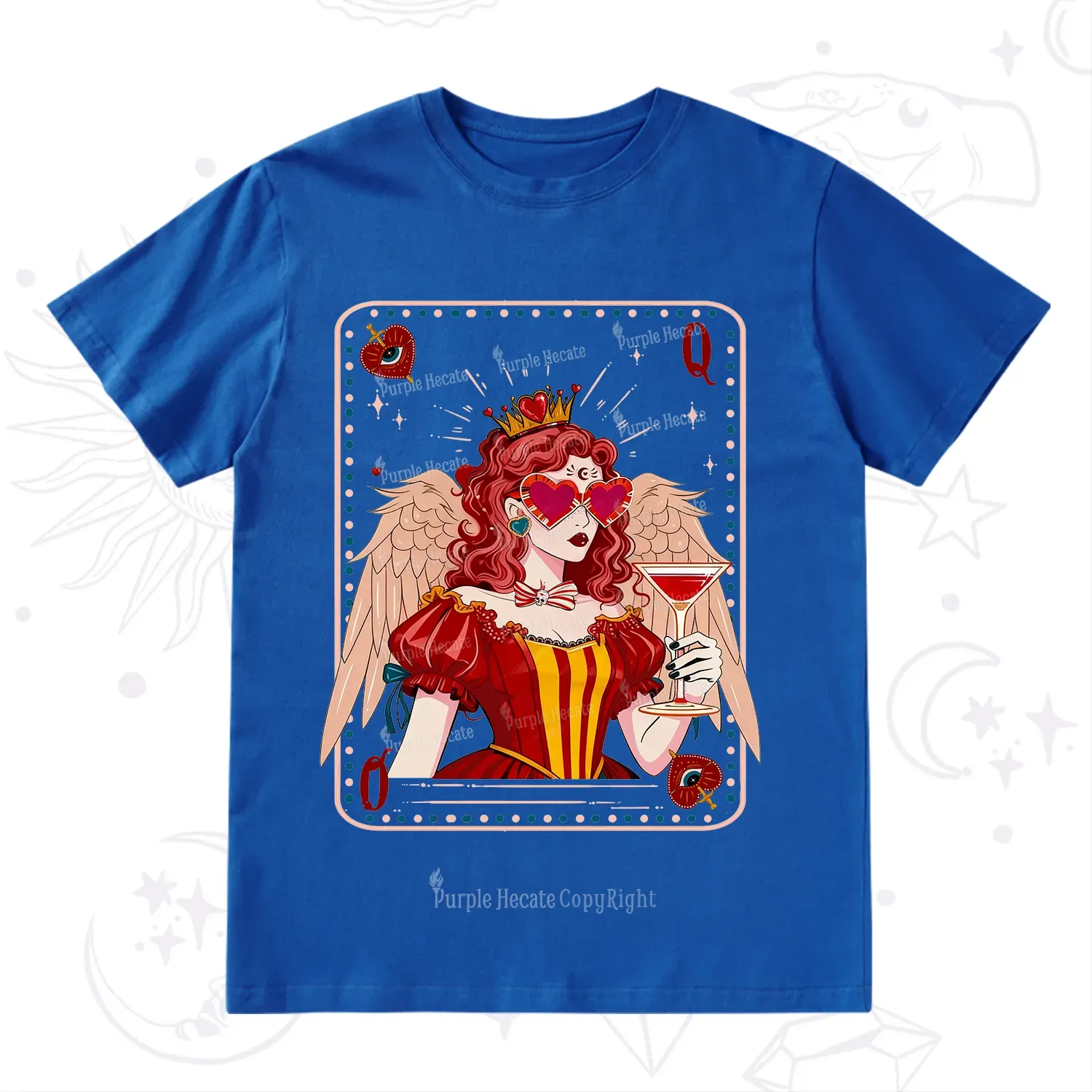 Purplehecate Queen of Hearts Angel Graphic T-Shirt