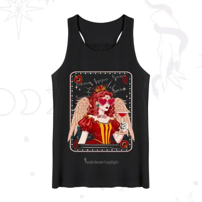 Purplehecate Queen of Hearts Angel Graphic Tank