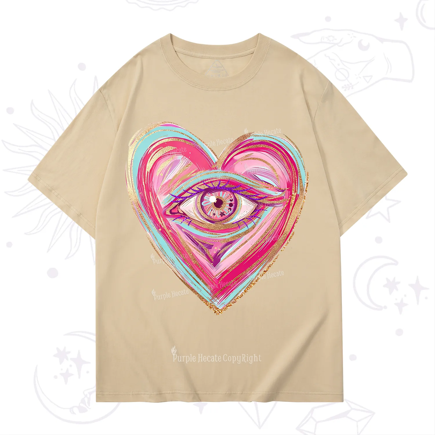 Purplehecate Eyes With Hearth T-Shirt