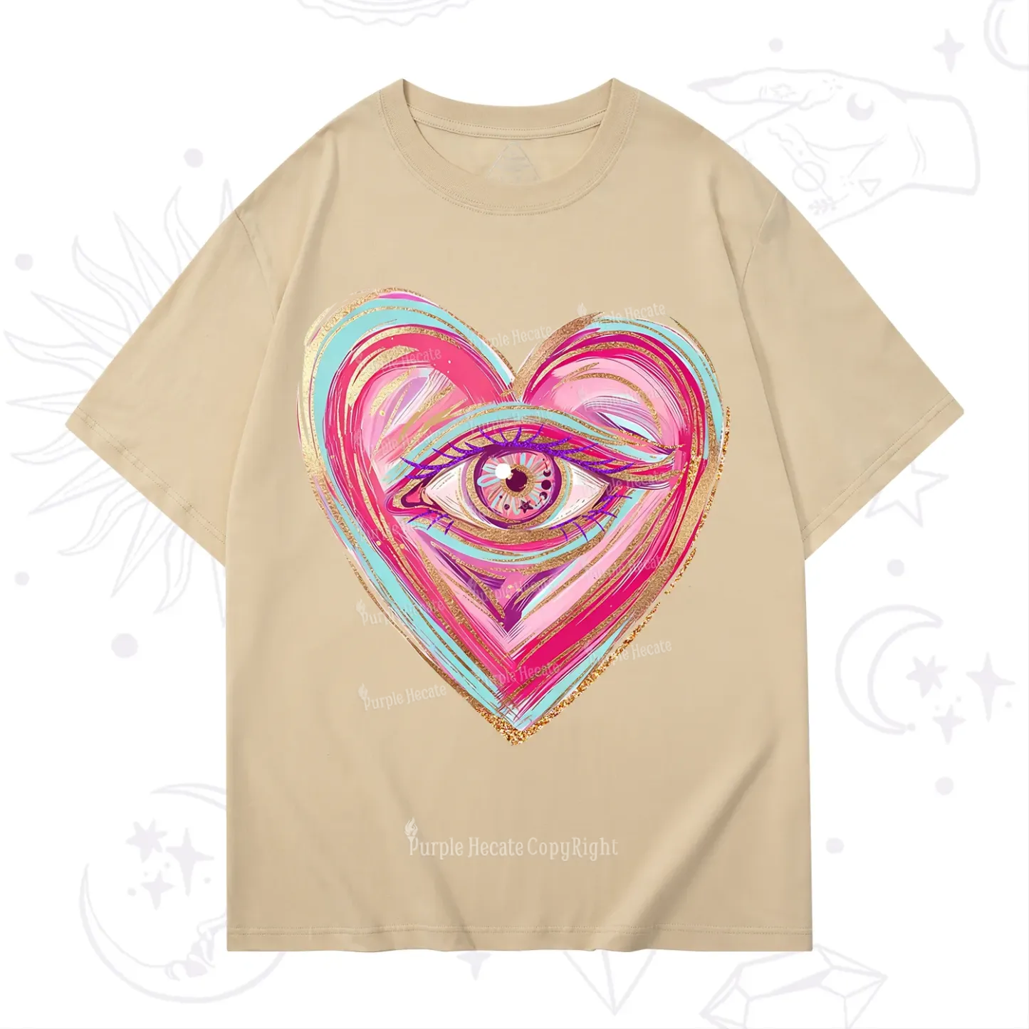 Purplehecate Eyes With Hearth T-Shirt