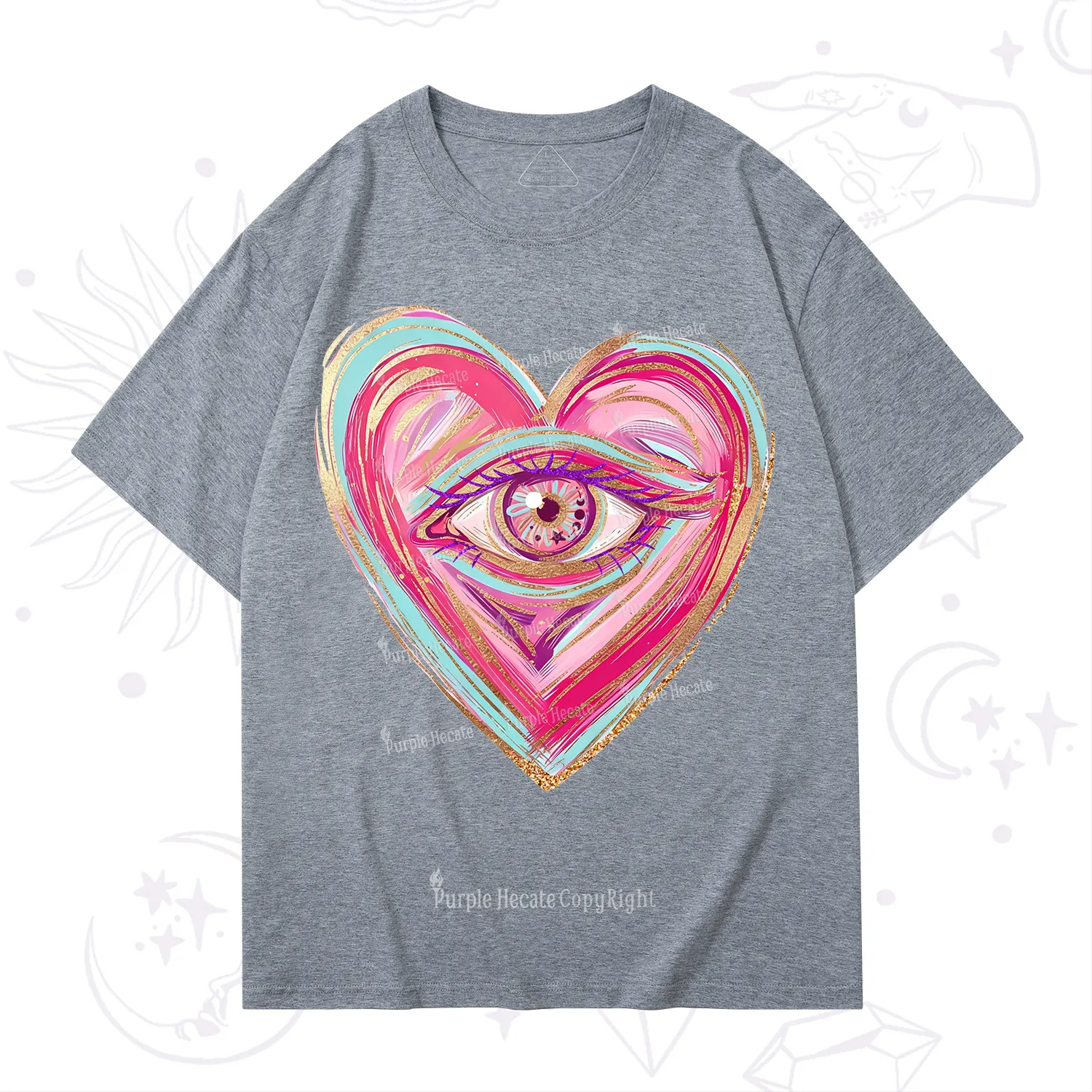 Purplehecate Eyes With Hearth T-Shirt