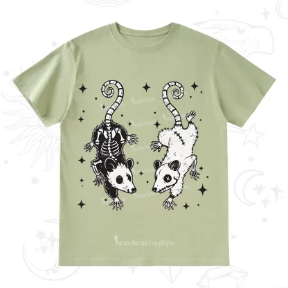 Purplehecate Moonlit Skeleton Rats T-Shirt