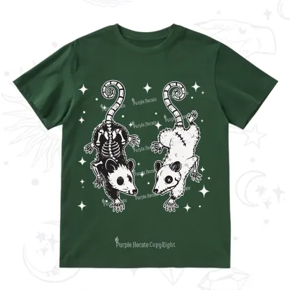 Purplehecate Moonlit Skeleton Rats T-Shirt