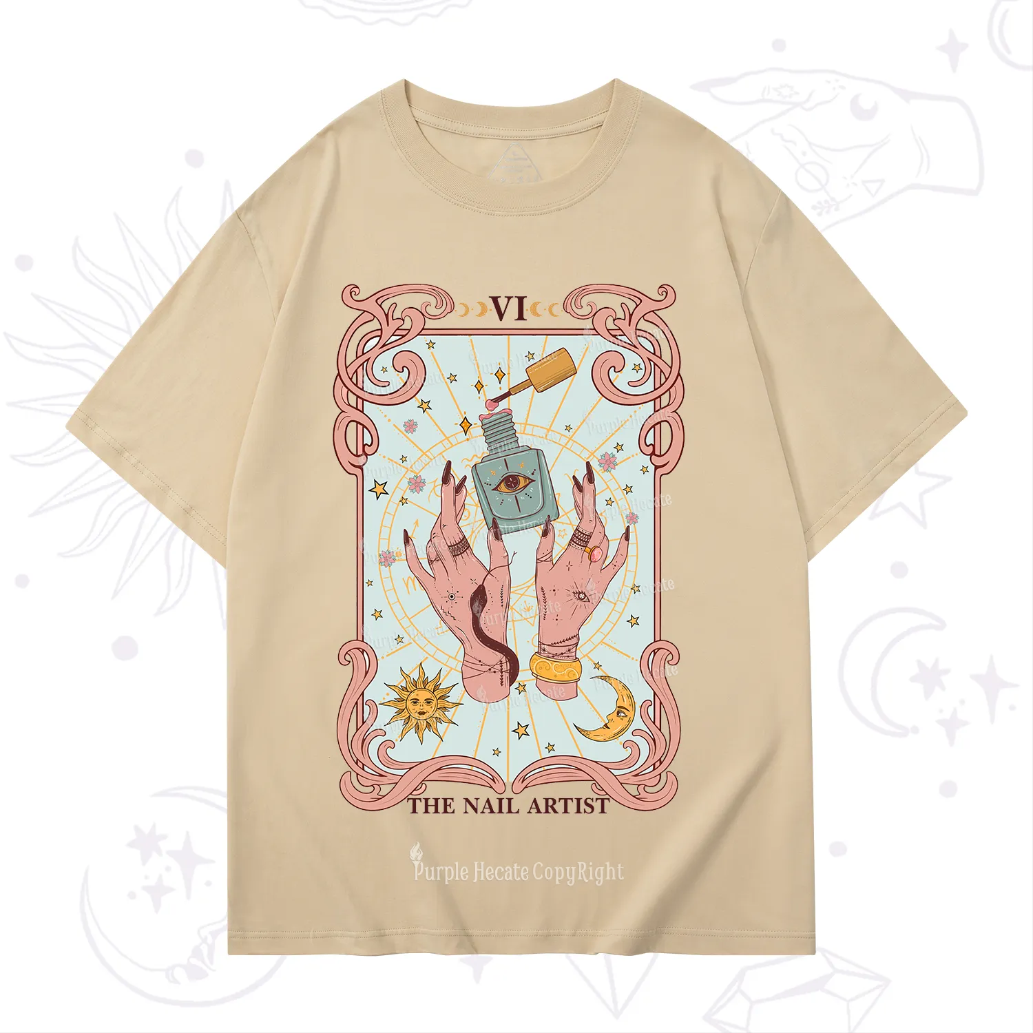 Purplehecate The Nail Artist Tarot T-Shirt