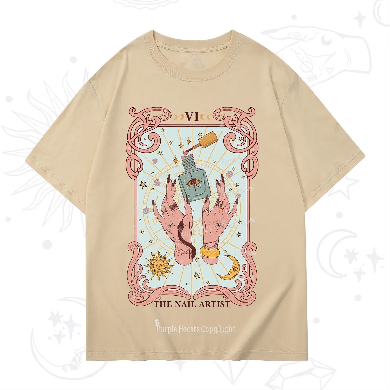 Purplehecate The Nail Artist Tarot T-Shirt