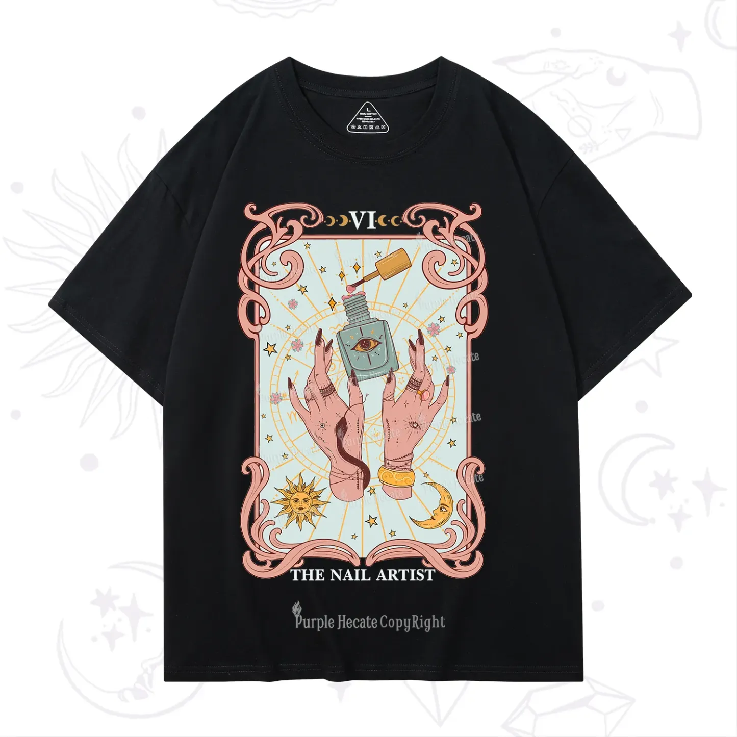 Purplehecate The Nail Artist Tarot T-Shirt