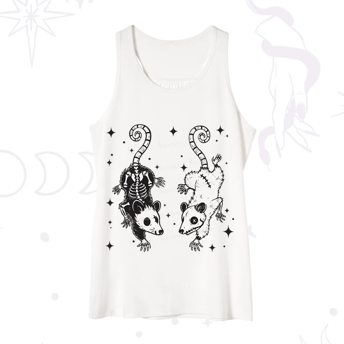 Purplehecate Moonlit Skeleton Rats Tank