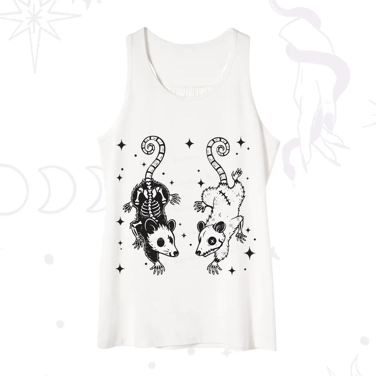 Purplehecate Moonlit Skeleton Rats Tank
