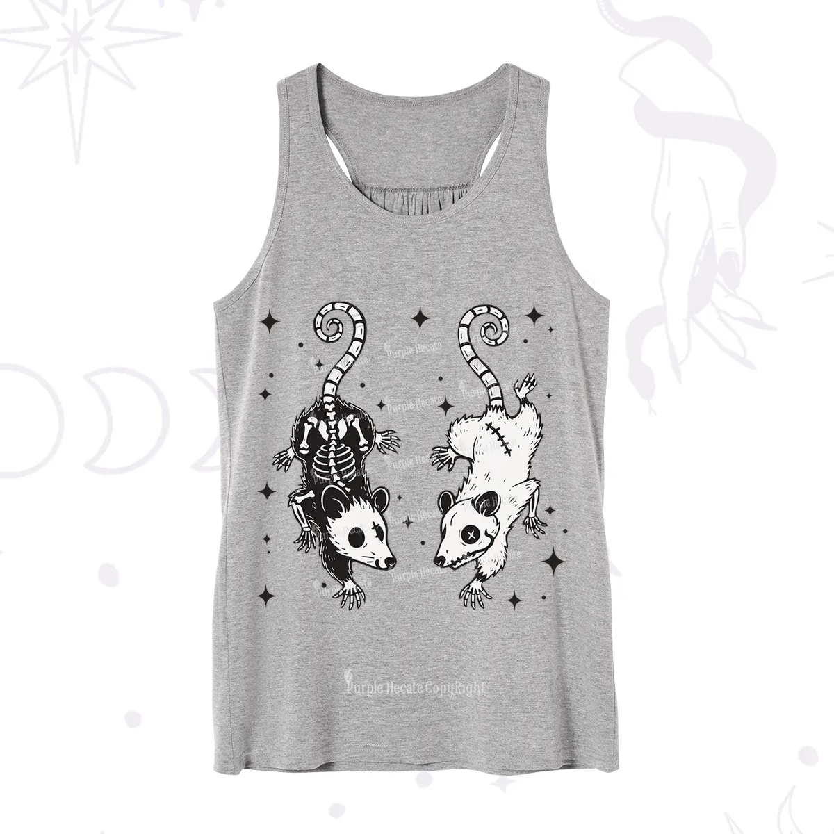 Purplehecate Moonlit Skeleton Rats Tank