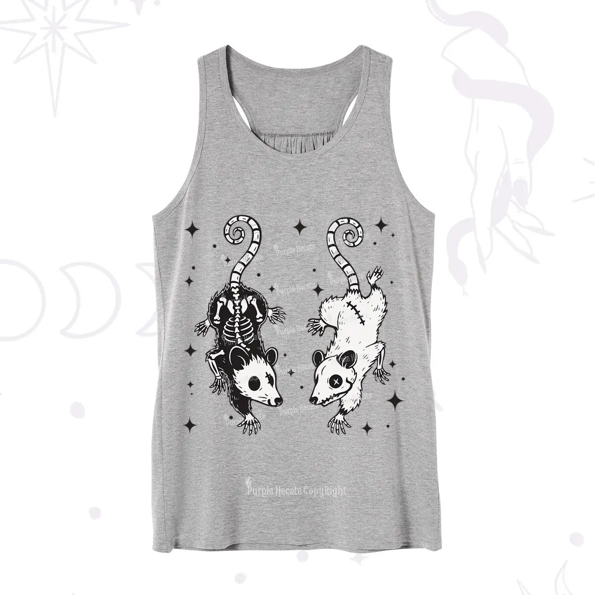 Purplehecate Moonlit Skeleton Rats Tank