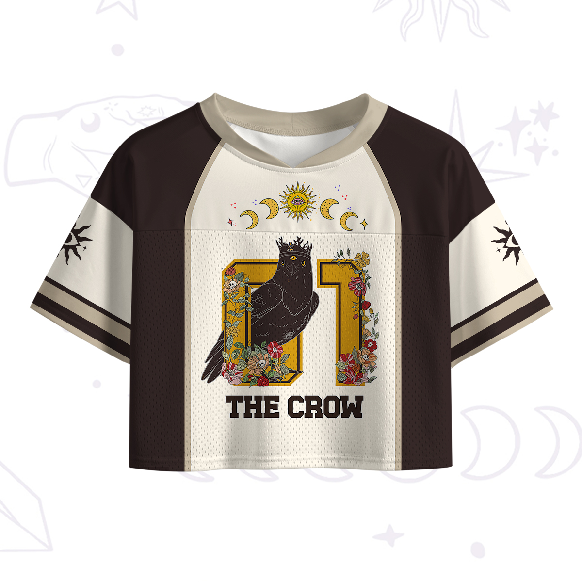 Purplehecate The Crow Crop Sports Jersey