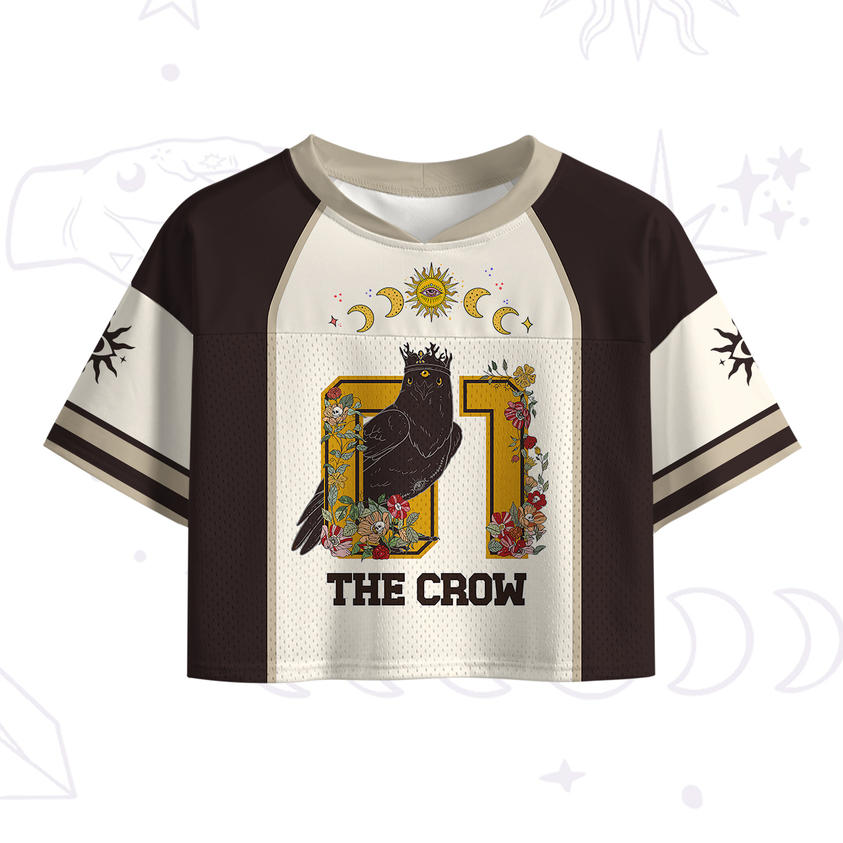 Purplehecate The Crow Crop Sports Jersey