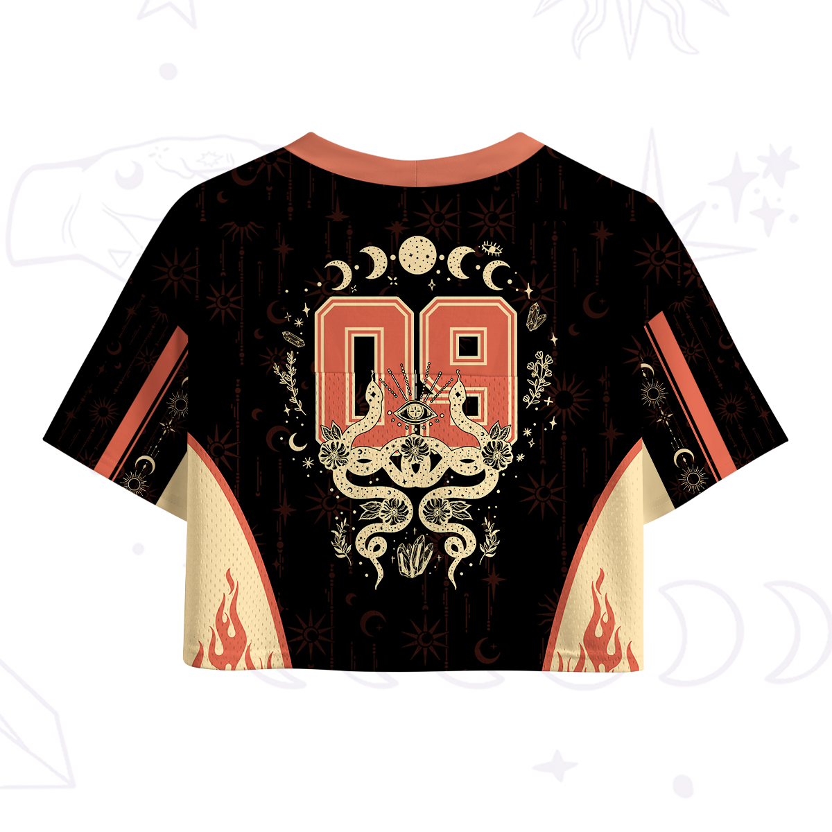Purplehecate Lunar Serpent Alchemy Crop Sports Jersey